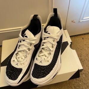 Jordan Black and White Athletic Shoes with Chunky Sole